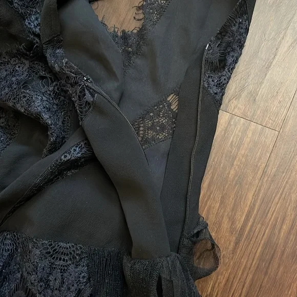 Free people Dove lace sheer mesh mini ruffle dress 4 - Picture 12 of 13